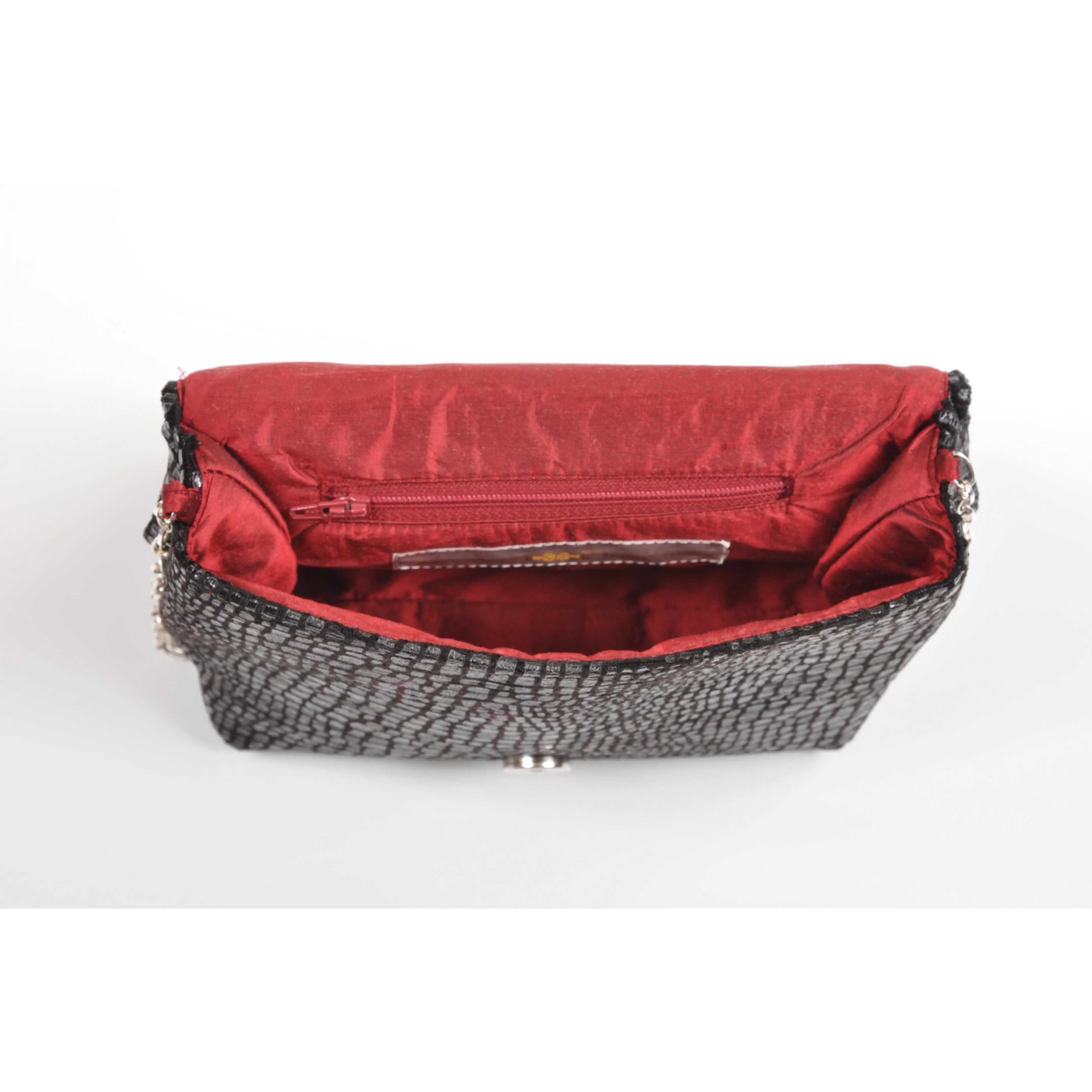 Boa Black Square Clutch
