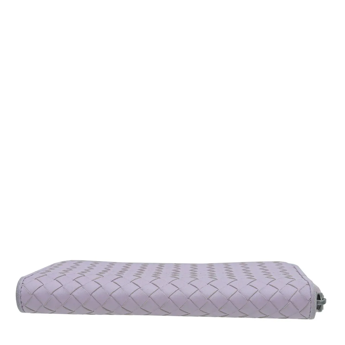 Bottega Veneta Lilac Intrecciato Zip Around Wallet