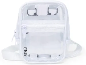 Brixley Crossbody Bag Sling Purse for Women Men Girls Travel, Multi Position Fanny Back Pack (Clear)