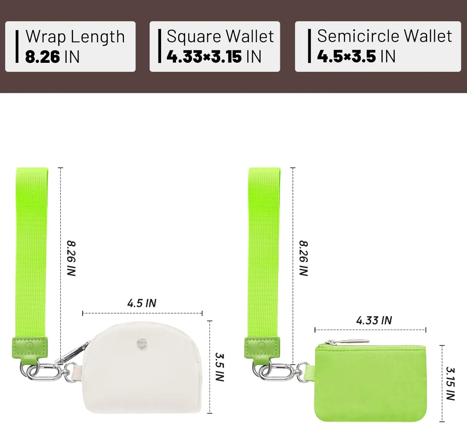 Keychain Wallet Mini Zip Around Wristlet Wallets for Women Detachable Dual Pouch Wristlet Portable Coin Purse Small Wallets