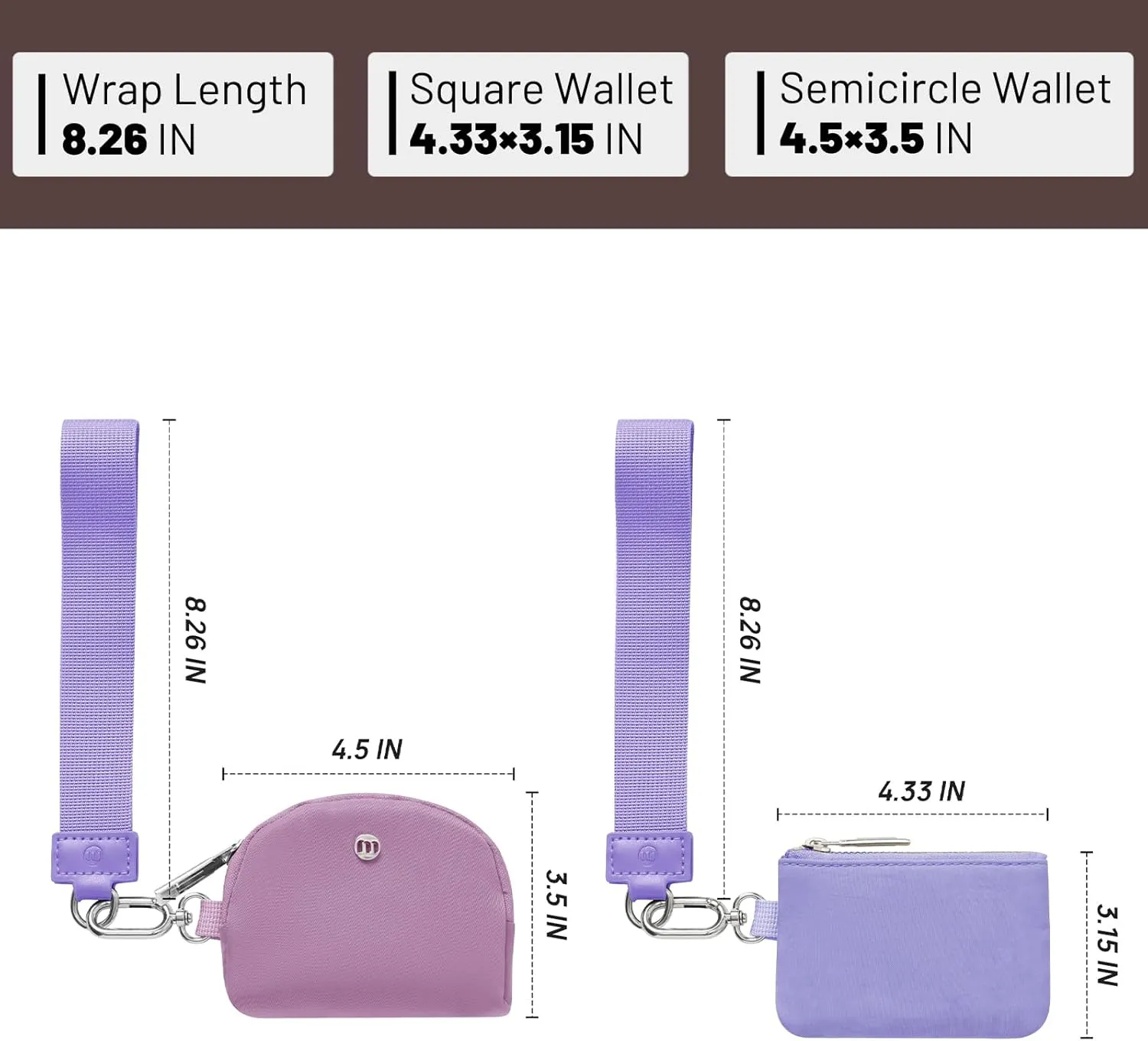 Keychain Wallet Mini Zip Around Wristlet Wallets for Women Detachable Dual Pouch Wristlet Portable Coin Purse Small Wallets