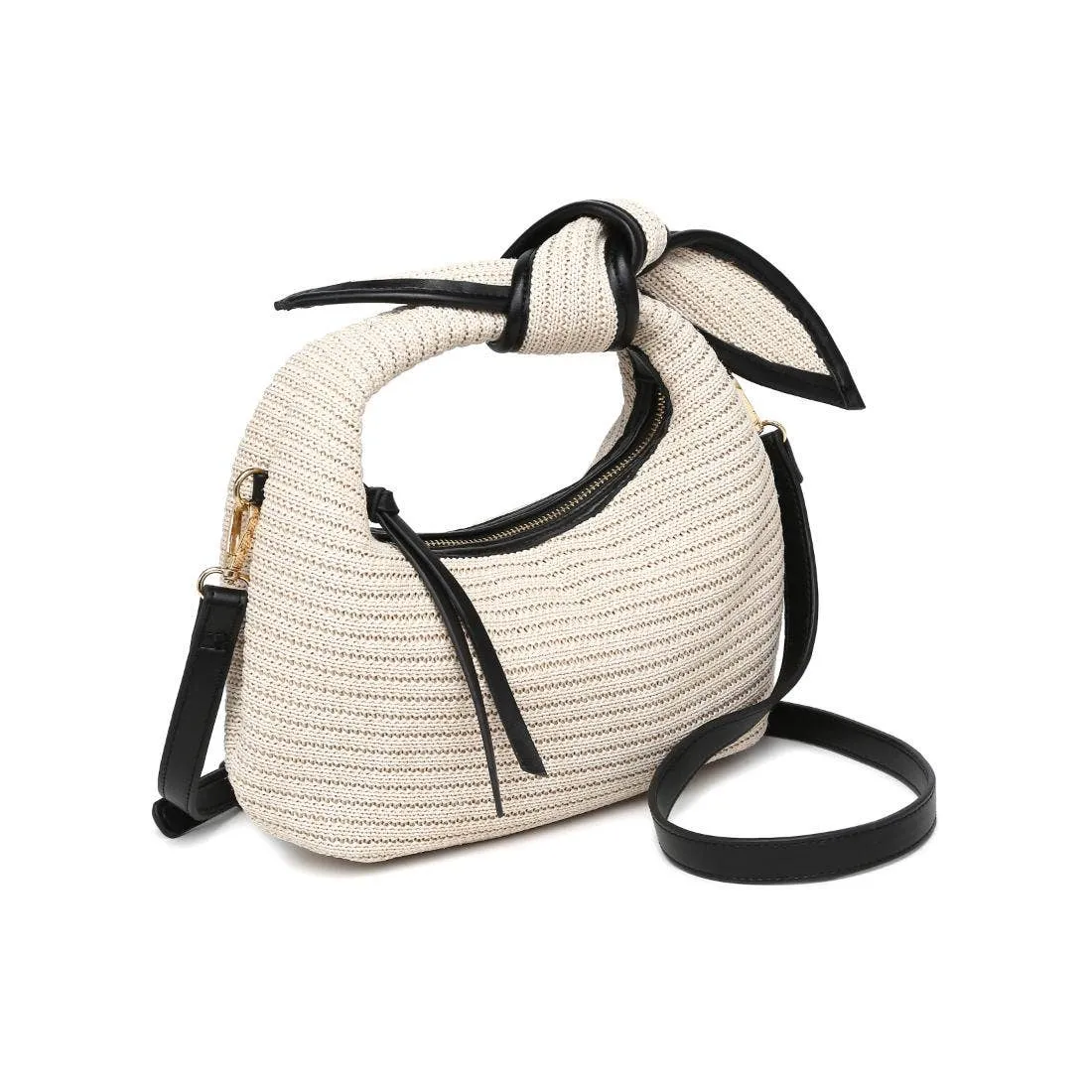 Paloma Knot Straw Crossbody