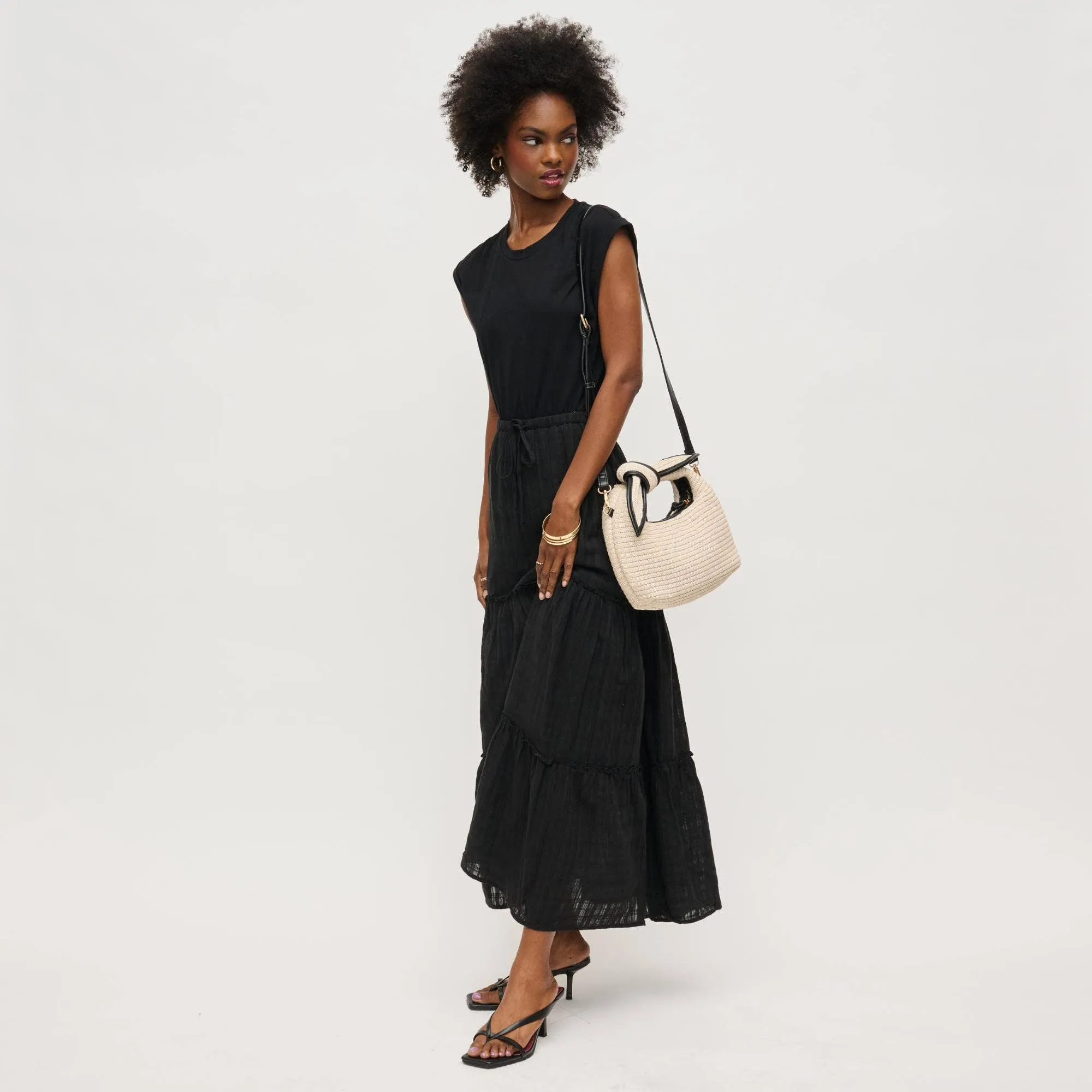 Paloma Knot Straw Crossbody