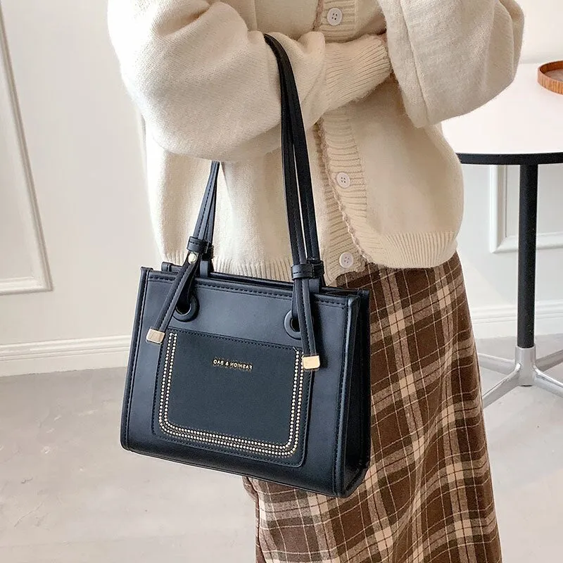 Scrub Leather Designer women Handbag and Purses 2021 Winter Fashion Luxury Trends Brand Travel female Shoulder Bag Small totes