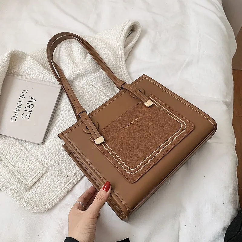 Scrub Leather Designer women Handbag and Purses 2021 Winter Fashion Luxury Trends Brand Travel female Shoulder Bag Small totes