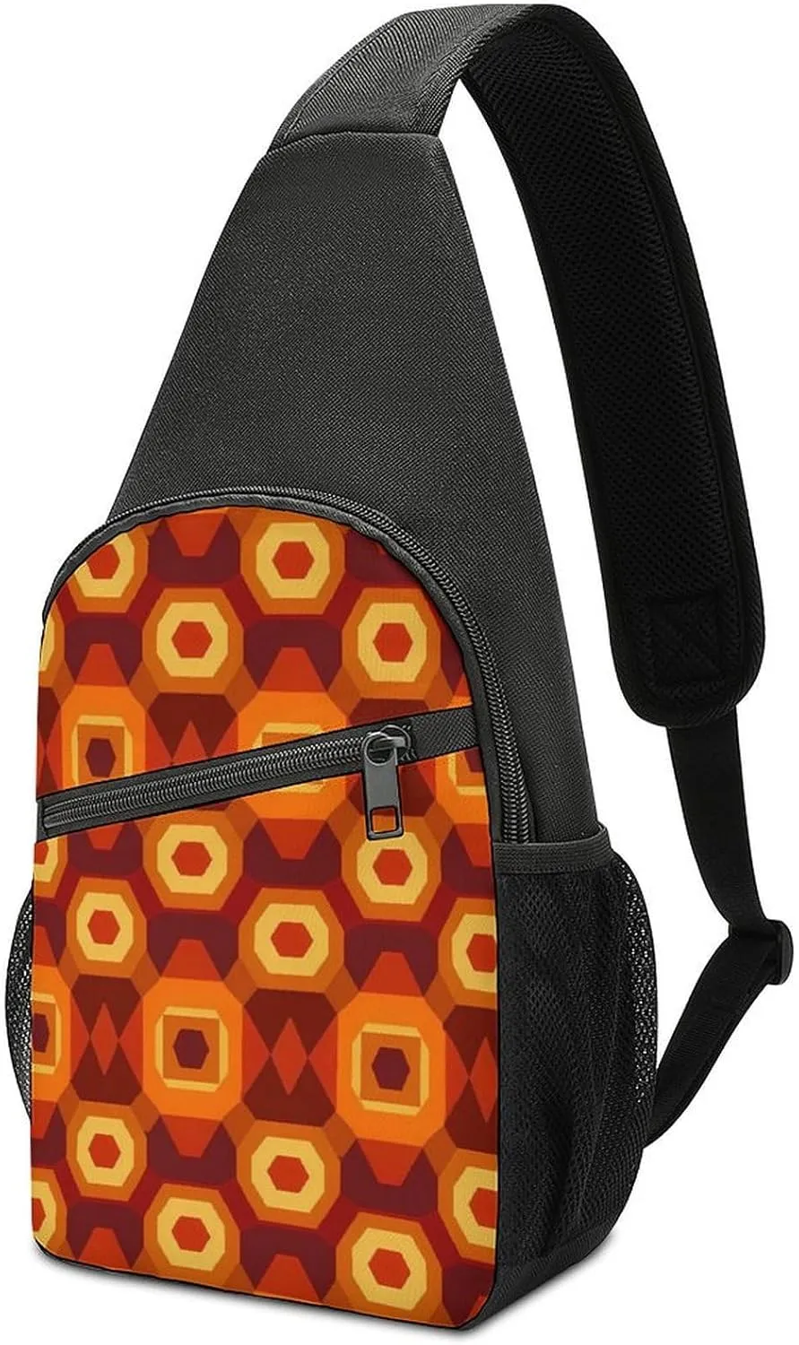 Shining Carpet Pattern Crossbody Bags for Women Men Sling Bag Bakpack Shoulder Bag Travel Hiking Daypack