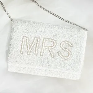 White MRS Clutch Purse