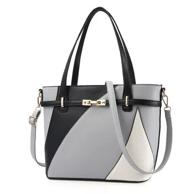 Women Leather Handbags Shoulder Bag Women's Casual Tote Bag Female Patchwork Handbags High Quality Sac a Main Ladies Hand Bags